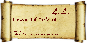 Laczay Lóránt névjegykártya