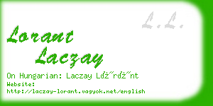 lorant laczay business card